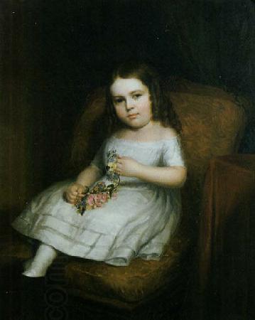 Albert Gallatin Hoit Amanda Fiske, aged five China oil painting art